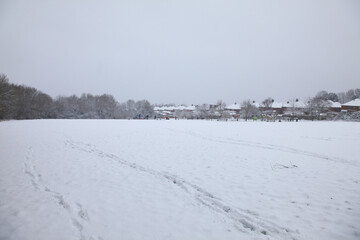 Fototapeta na wymiar Snow in Oxford