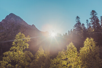 Fototapeta premium sunrise in the mountains