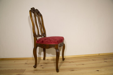 Aachen-Lütticher chair, baroque style furniture, carved oak, stained, seat with horsehair filling,...