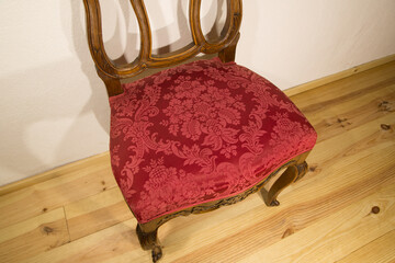 Aachen-Lütticher chair, baroque style furniture, carved oak, stained, seat with horsehair filling,...