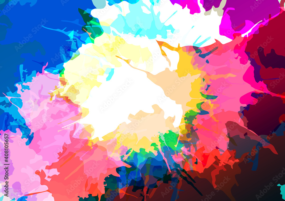 Poster abstract vector splatter multicolor background design. illustration vector design.
