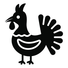 turkey vector glyph icon. Modern glyph symbols. Collection of traditional elements.