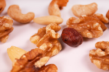 near hazelnuts, walnuts and cashews