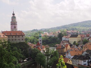 Fototapeta na wymiar Český Krumlov, Czech Republic, panoramic view over old part of town