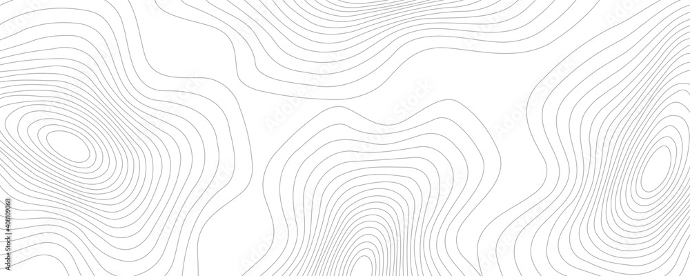 Poster abstract gray background. minimal topographic line contour map style. vector wavy geographic grid ma