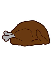 Comic Truthahn Braten 