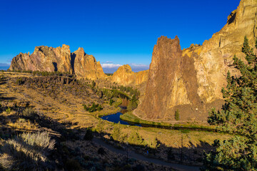  This is Smith Rock State Park in central Oregon with the Crooked River running through it.