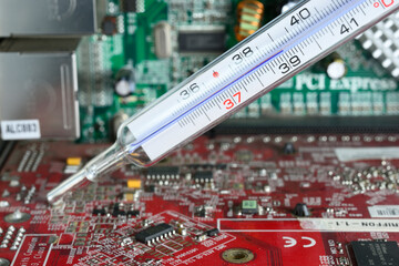 High fever temperature on computer board