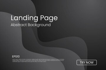 Minimal geometric black abstract background, dynamic shape composition landing page backgrounds. eps10 vector
