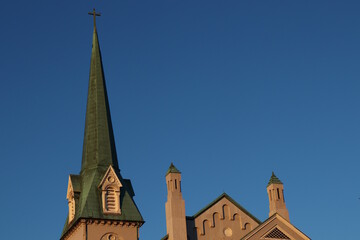 Obraz premium Steeples, Churches, Sky