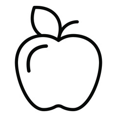 apple vector outline icon. Modern thin line symbols. Collection of traditional elements.