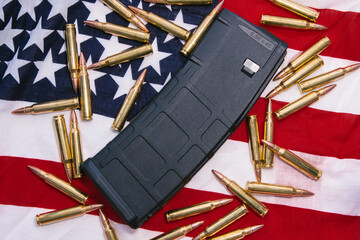 30 round bullet magazine for an AR-15 semi-auto assault rifle guns with .223 Remmington and .556...