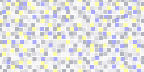 Squares pattern seamless vector background. Geometric minimalist vector design. Horizontal squares blue, grey, yellow and white color illustration