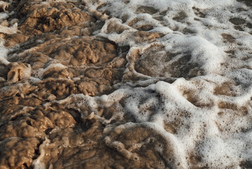 Sea foam texture, sea wave