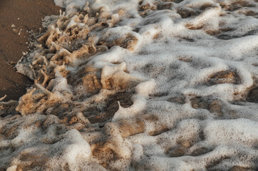Sea foam texture, sea wave