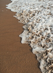Fototapeta na wymiar Sea shore, sea waves texture with copy space