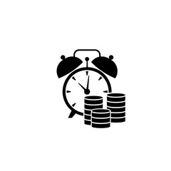 Time is money icon isolated on white background