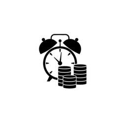 Time is money icon isolated on white background