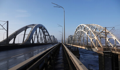 Darnitsky bridge in the city of Kiev