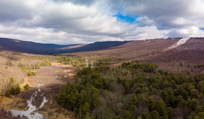 The bow of Canoe Mountain in the distance