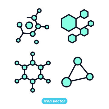 Molecule set icon template color editable. Molecule pack symbol vector illustration for graphic and web design.