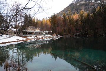 Fototapeta na wymiar Lake Blausee Switzerland