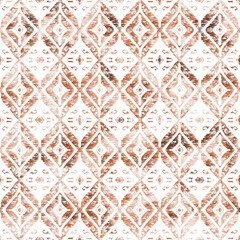 Geometric kilim ikat pattern with grunge texture
