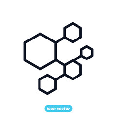 Obraz na płótnie Canvas Molecule icon template color editable. Molecule symbol vector illustration for graphic and web design.