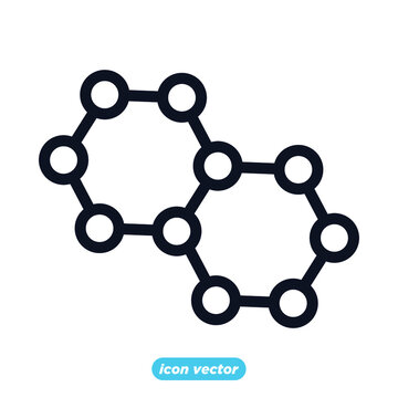 Molecule icon template color editable. Molecule symbol vector illustration for graphic and web design.