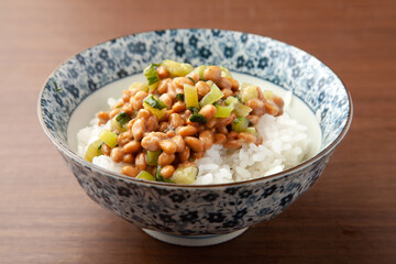 野沢菜納豆ご飯
