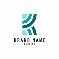LETTER K INTERNET NETWORK LOGO VECTOR TEMPLATE