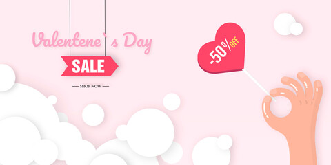 Valentine's discounts. Happy Valentine's Day.