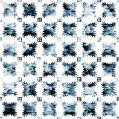 Fototapeta na wymiar Geometric kilim ikat pattern with grunge texture 