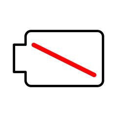 Minimalist icon power off battery