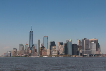 Obraz premium New York Downtown Manhattan Financial District skyline