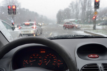 conduire sous la neige, dans le trafic urbain