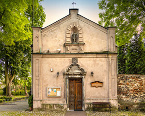 St. John Kanty Chapel besides St. Andrew Basilica at the Olkusz market square in Beskidy mountain...