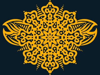 Mandala ornament, design element. Tribal ethnic arabic, indian, turkish motif. Digital art illustration