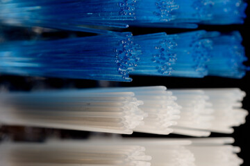 toothbrush bristles close-up macro picture