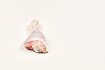 Raw chicken legs isolated on white background