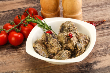 Chicken Liver with cream sauce