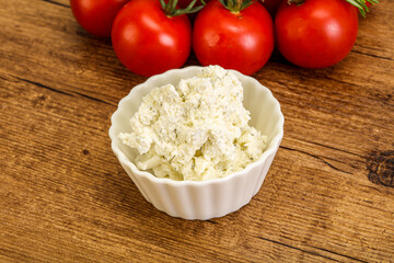 Soft cream cheese with herbs