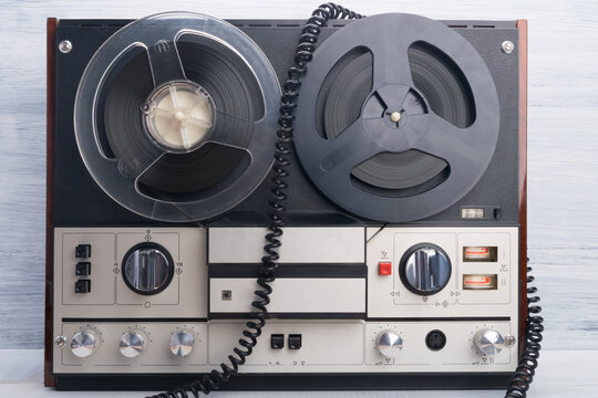 close-up of an old music recorder, on a light gray background