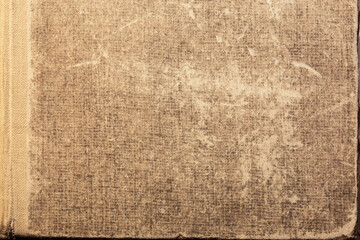 Vintage abstract background with texture of shabby yellowed brown cardboard paper cover with...