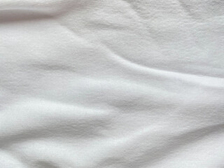 White crumpled cotton fabric
