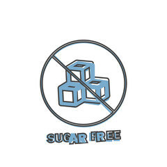 Sugar free vector icon. Sugar cubes cartoon style on cartoon style on white isolated background.