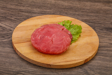 Raw tuna steak for grill