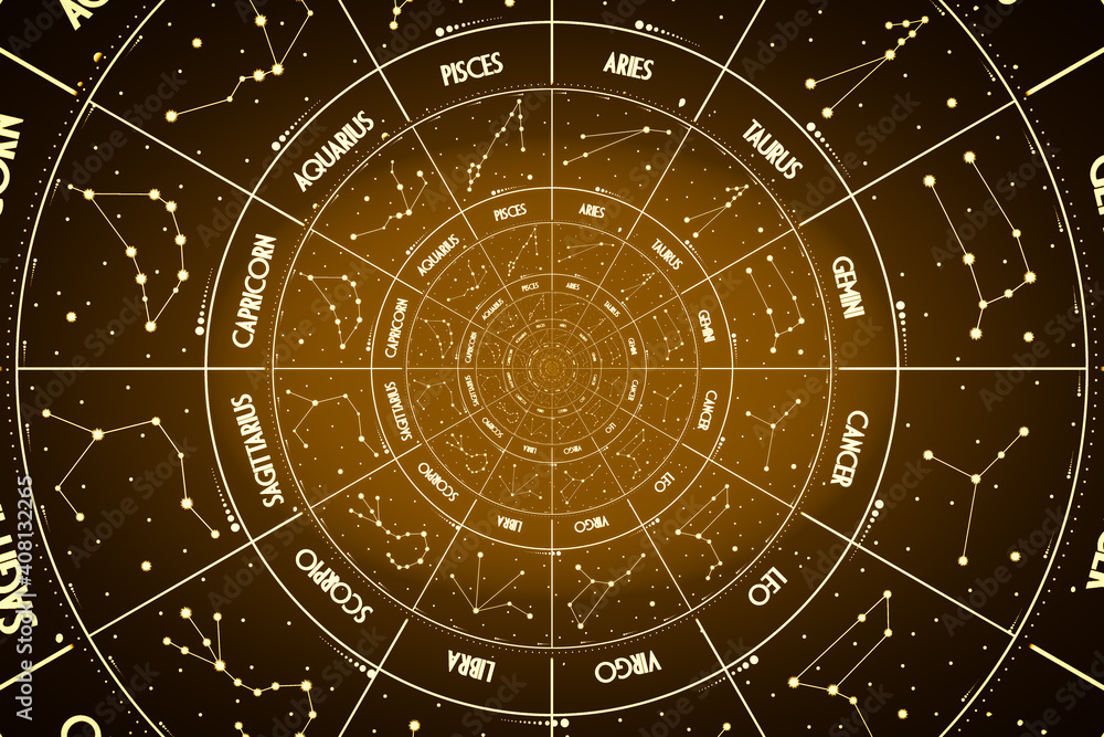Canvas Prints droste effect background. abstract design for concepts related to astrology and fantasy.
