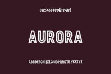 typeface vector design, alphabet font, blue and red  style