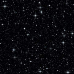 Deep Space Full of  Shining Stars. Seamless Night Sky Background or Space Texture